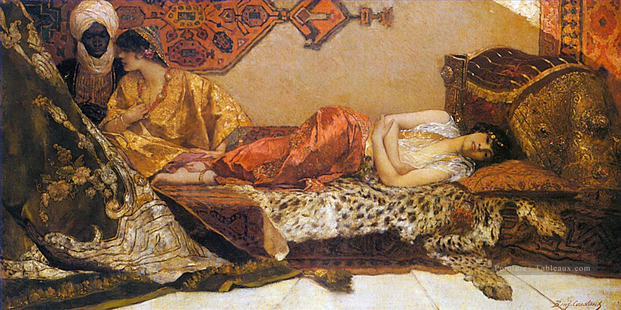 L’odalisque Jean Joseph Benjamin orientaliste constant Peintures à l'huile